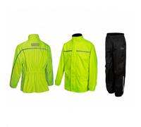 Moore Traje de Lluvia Rain Twill Fluo Negro - Impermeable 20,000 mm, Costuras Termoselladas, Alta Visibilidad. (Fluo y Negro, XL)