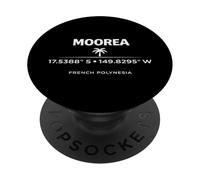 Moorea Polinesia Francesa Coordina Diseño de la Isla PopSockets PopGrip Adhesivo