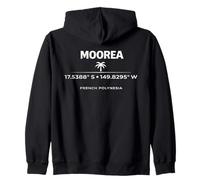 Moorea Polinesia Francesa Coordina Diseño de la Isla Sudadera con Capucha