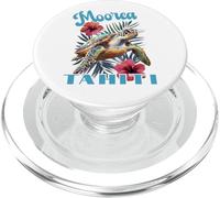 Moorea Tahiti Polinesia Francesa Tortuga Marina E Hibisco PopSockets PopGrip para MagSafe