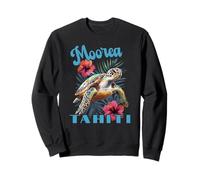 Moorea Tahiti Polinesia Francesa Tortuga Marina E Hibisco Sudadera