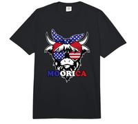 Moorica Highland Cow Cuarto 4 de Julio USA Patriotic Cow Comfort Colors Adult Heavyweight T-Shirt