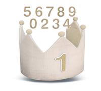 Moorle Corona de Cumpleaños para Niños del 1 al 10 con Números Intercambiables