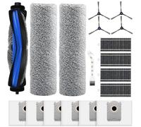 Moorstdel Juego de accesorios compatibles para Ecovacs Deebot X8 Pro Omni / X8 Omni, piezas de repuesto con 1 cepillo principal, 2 rodillos limpiadores, 6 bolsas de polvo, 4 filtros, 4 cepillos