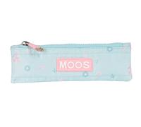 MOOS - Estuche Escolar, Ideal para Niños de 5 a 14 Años, 20x60 cm, Color Azul Turquesa