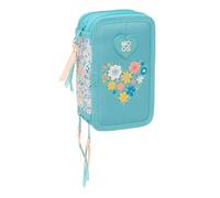 Moos Fiori - Estuche Escolar con 37 Útiles Incluidos, Estuche Infantil, Estuche Niño, Ideal para Niños de 5 a 14 Años, Cómodo y Versátil, Calidad y Resistencia, 12.5x5.5x19.5 cm