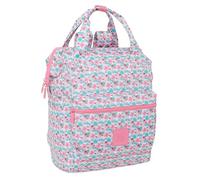 MOOS FLORES - Mochila Juvenil con Asas para Portátil hasta 13", para Portátil, Ideal para Jóvenes de Diferentes Edades, Cómoda y Versátil, Calidad y Resistencia, 27x19x40 cm, Color Multicolor