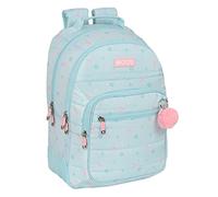 MOOS - Mochila Escolar Infantil, Ideal para Niños de Diferentes Edades, Cómoda y Versátil, Calidad y Resistencia, 32x15x42 cm, Color Azul turquesa