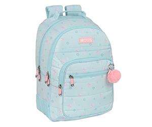 MOOS - Mochila Escolar Infantil, Ideal para Niños de Diferentes Edades, Cómoda y Versátil, Calidad y Resistencia, 32x15x42 cm, Color Azul turquesa