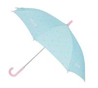 MOOS - Paraguas Manual, 8 Paneles, Varillas Metálicas, Cómodo y Versátil, Calidad y Resistencia, 48 cm, Material Poliéster, Color Azul turquesa