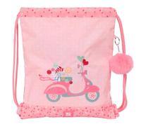 MOOS PASSION - Mochila Saco Plano Grande, Mochila, Ideal para Niños de Diferentes Edades, Tejido Reciclable, Cómoda y Versátil, Calidad y Resistencia, 35x40 cm