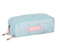 MOOS - Portatodo Triple Desplegable, Estuche Infantil, Estuche Niño, Ideal para Niños en Edad Escolar, Cómodo y Versátil, Calidad y Resistencia, 21x8x8 cm, Color Azul Turquesa