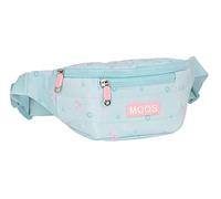 MOOS - Riñonera con Bolsillo Exterior, Ideal para Jóvenes y Niños de Diferentes Edades, Cómoda y Versátil, Calidad y Resistencia, 23x9x12 cm, Color Azul Turquesa