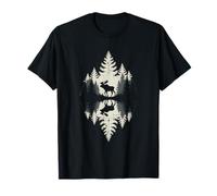 Moose Forest Reflection Wilderness Nature Scene Minimal Camiseta