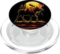 Moose Gráfico y Bosque, Vida Silvestre, Alce PopSockets PopGrip para MagSafe