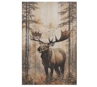Moose Puzzle Games for Adults Y Niños - for Creativity And Mindfulness - Challenging Jigsaw Puzzles 1000 Piezas for Family 78 × 53 cm