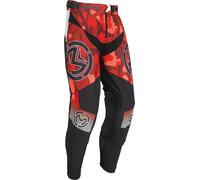 Moose Racing Sahara 2022 Pantalones de motocross, negro-rojo, tamaño 30 para Hombres
