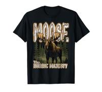 Moose The Nordic Majesty Cabeza de Corona de los bosques del Norte Camiseta