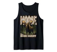 Moose The Nordic Majesty Cabeza de Corona de los bosques del Norte Camiseta sin Mangas