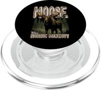 Moose The Nordic Majesty Cabeza de Corona de los bosques del Norte PopSockets PopGrip para MagSafe