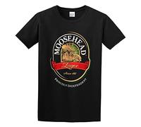 Moosehead Beer Retro Advertising Canadian Beer T-Shirt Black Mens tee Unisex Shirt L