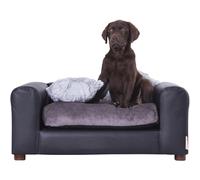 Moots Sofá de Piel sintética Mascotas, Negro/carbón, pequeño