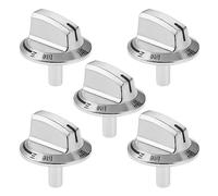 MOOTVGOO Paquete de 5 pomos de cocina de gas 5304525746, pomos de control de quemador de superficie, perillas de estufa de repuesto para pomos de cocina Frigidaire, sustituye a 5304504839, 4960519