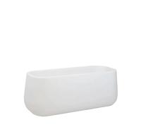 MOOVERE Macetero de Color Opaco Polietileno, legero, Resistente, para Plantas y Flores (Large, Blanco)