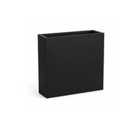 Moovere Newgarden Macetero Exterior Rectangular Junco | Negro Opaco | Polietileno con protección UV · Fabricado en España · 39 L de plantación · Para terrazas y jardines