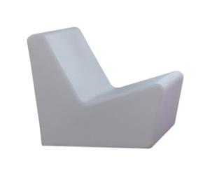 Moovere Sillón Butaca de Exterior Alto 66 cm Solar con Luz RGB Automática y Batería Recargable con Mando a Distancia IP65 Asiento para la Terraza y el Jardín