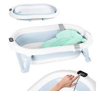 moovkee. Bañera Plegable Bebé 80cm - Banheira Bebe con Termómetro y Cojín de Baño