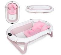 moovkee. Bañera Plegable Bebé 80cm - Banheira Bebe con Termómetro y Cojín de Baño