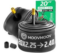 MOOVMOOV Cámara de Aire 20 Pulgadas - Compatible con Neumáticos 20x2.25, 20x2.30, 20x2.35, 20x2.40 con ETRTO de 54-406 a 64-406 - Válvula Schrader - Pack de 2 - Bicicleta y Más