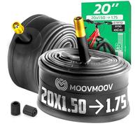 MOOVMOOV Cámara de Aire 20 Pulgadas - para Neumáticos 20x1.50, 20x1.60, 20x1.70, 20x1.75 compatibles ETRTO 40-406 ; 44-406 ; 47-406 ; 50-406 y más - Válvula Schrader - Pack de 2
