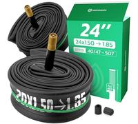 MOOVMOOV Cámara de Aire 24 Pulgadas - para Neumáticos de Bicicleta 24x1.50, 24x1.60, 24x1.75, 24x1.80, 24x1.85 - ETRTO 40-507, 44-507, 47-507, 50-507 - Válvula Schrader - Pack de 2