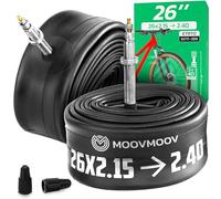 MOOVMOOV Cámara de Aire 26 Pulgadas (Válvula Presta) - Compatible con Neumáticos 26x2.15, 26x2.20, 26x2.25, 26x2.30, 26x2.35 y 26x2.40 (ETRTO 51-559 a 71-559) - Pack de 2 - para Bicicleta y MTB