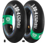 MOOVMOOV Cámara de aire 3.00-4 Válvula Recta TR13 (x2) - Cámaras de aire de Repuesto 260x85 para Carretilla, Carro y Remolque de Jardín, otros - Compatible con Neumáticos 3.50-4 y 260x85 mm
