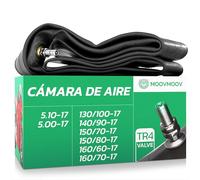 MoovMoov Cámara de Aire para Moto de 17 Pulgadas para Neumáticos 5.10-17, 5.00-17, 130/100-17, 140/90-17, 150/70-17, 150/80-17, 160/60-17 y 160/70-17