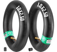 MOOVMOOV Cámaras de Aire de 10x2.50 con Válvula de Codo 90/90 (x2) - para Rueda de Patinete Eléctrico - Cámara de Aire de 10 Pulgadas Compatible con Neumático 10x3.0 o 80/65-6