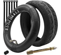 MOOVMOOV Kit V3-156 Neumático y Cámara de Aire para Patinetes Dualtron Mini/Speedway Leger/Minimotors - Neumático V3 Reforzado + Cámara 8 1/2x2-156 con Válvula Acodada en Ángulo 110/90