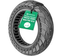 MOOVMOOV Rueda Maciza 10x2.50 Compatible con Ninebot G30 Max - Reemplaza Neumático Sin Cámaras 60/70-6.5 - Neumático Lleno 10 pulgadas Anti-Pinchazos - Video Tutorial Incluido