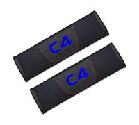 MOOWI 2Piezas Protector Cinturon Coche para Citroen C4, Transpirables Almohadilla Cinturon ProteccióN Funda para Cinturón de Seguridad Cubre Cinturones Coche,B