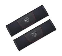 MOOWI 2Piezas Protector Cinturon Coche para Peugeot, Transpirables Almohadilla Cinturon ProteccióN Funda para Cinturón de Seguridad Cubre Cinturones Coche,A