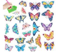 Moowi 5D Diamond Painting Pegatinas Kits, 23 PCS DIY Pegatinas de Diamond Painting, 5D Diamante Stickers, Pintura de Diamante para Niños, para Niños y Adultos Principiantes