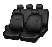MOOWI 9 Piezas Cuero Funda Asiento Coche para Honda CRV 2001-2006, Impermeable Cómodo Delanteros Y Traseros Juegos De Cubreasientos Protector de Asiento Interior Accesorios,Blackstyle