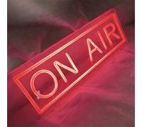 MOOWI Letrero Luminoso On Air Letrero de neón Luz de Modelado LED Letras Luminosas Letrero Panel de acrílico Luz Decorativa de neón, 40X20cm,Blanco (Color : Rosso)