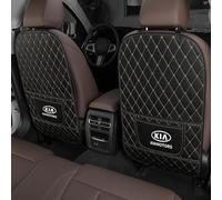 MOOWI Protector Respaldo Asiento Trasero para Kia XCeed, 2 Piezas Cubierta protección Sillas Trasero de Coche de Cuero Alfombrilla Prueba de Patadas Antisuciedad, Full Pack-A