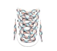 Mooybay 1 par de cordones planos de arcoíris de 1 cm de ancho y 100-160 cm de largo, con rayas de colores, aptos para zapatillas de hombre y mujer.,160 centímetros