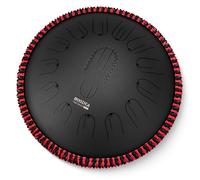 MOOZICA Tam-tam de Lenguas de Acero de 15 Pulgadas - 15 notas en Do mayor, 440Hz, diseño de armónicos de octava - Instrumento de percusión profesional con funda de transporte (Negro)