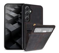 Moozy ElitePocket Funda para Samsung a55 5g con Tarjetero, Protector para Samsung a55 5g con Tarjetero, Capa Cartera antigolpes, Gris Oscuro
